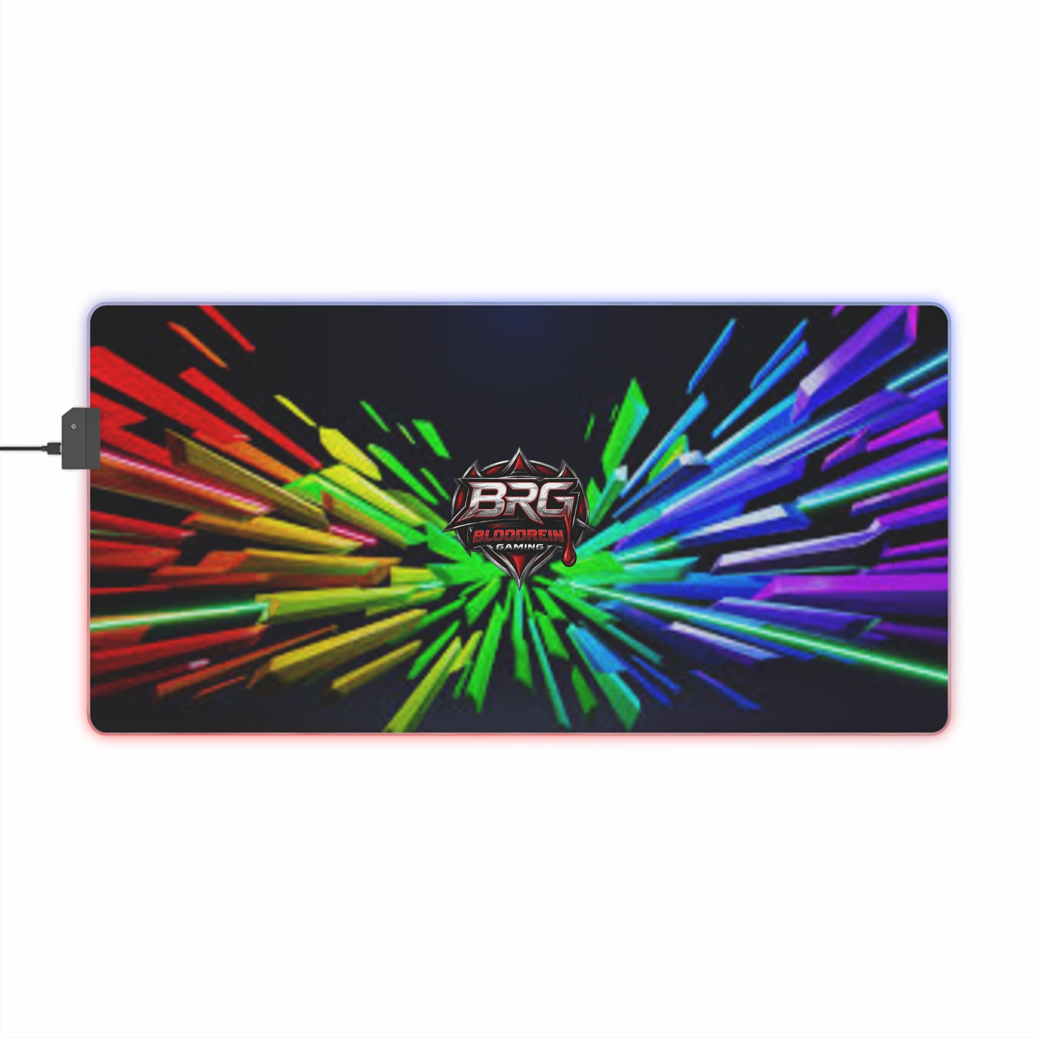 RGB LED Gaming Mouse Pad — Explosive Neon Burst Design