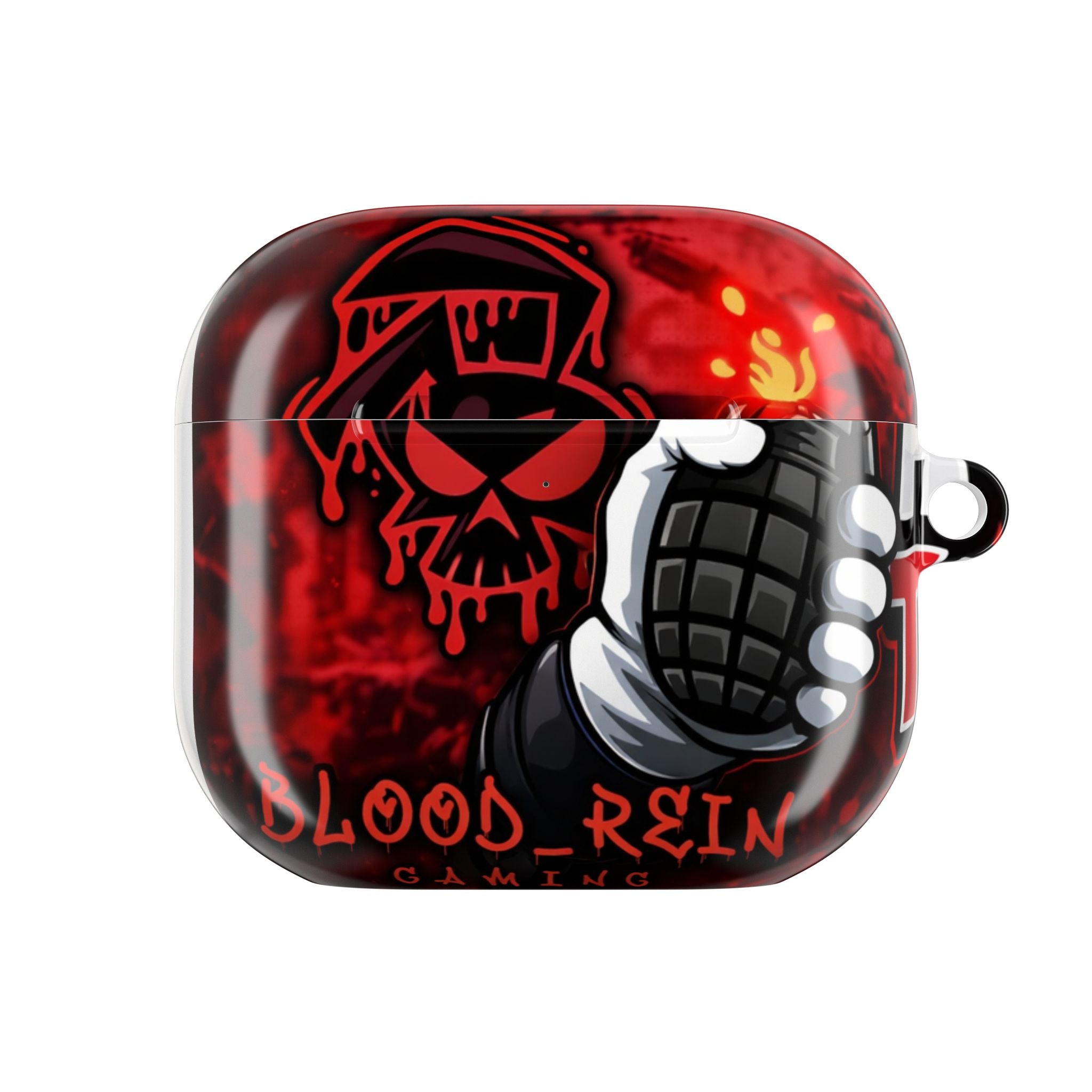 AirPod Case — Red 'Hold This' Gaming Grenade Design