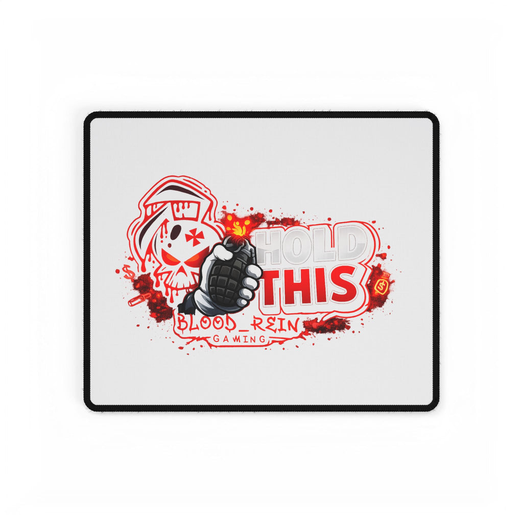 Gaming Desk Mat — "Hold This" Grenade Skull Design