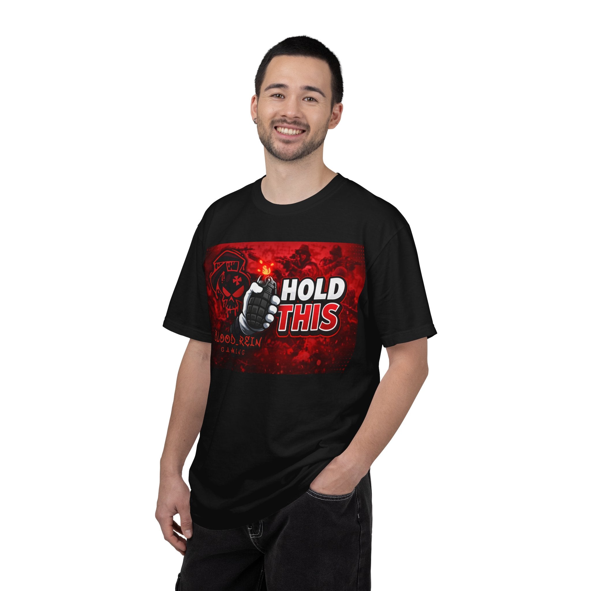 Hold This Graphic T-Shirt — Red Grenade Gamer Tee