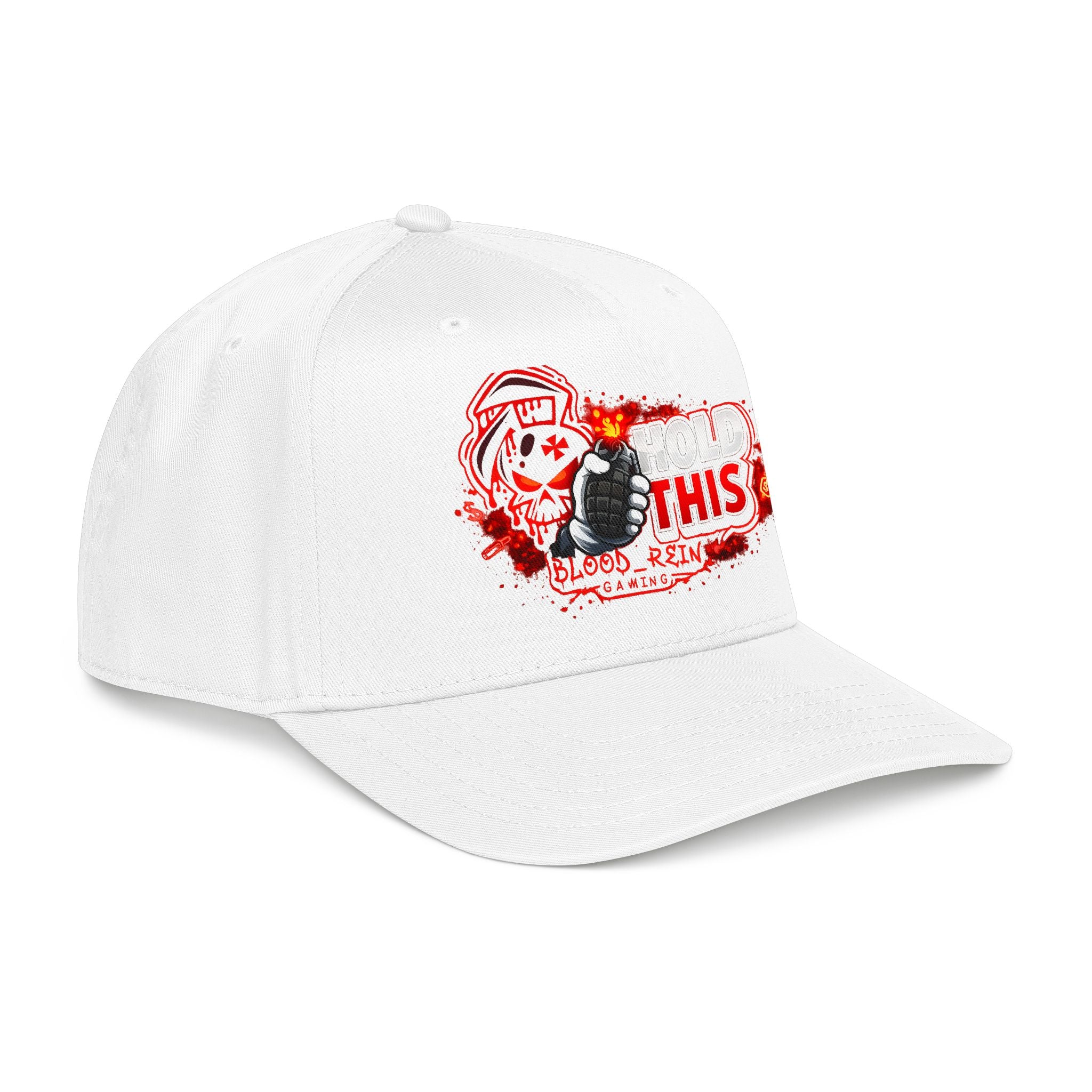 Hold This Grenade Baseball Cap — Edgy Military Punk Skull Hat