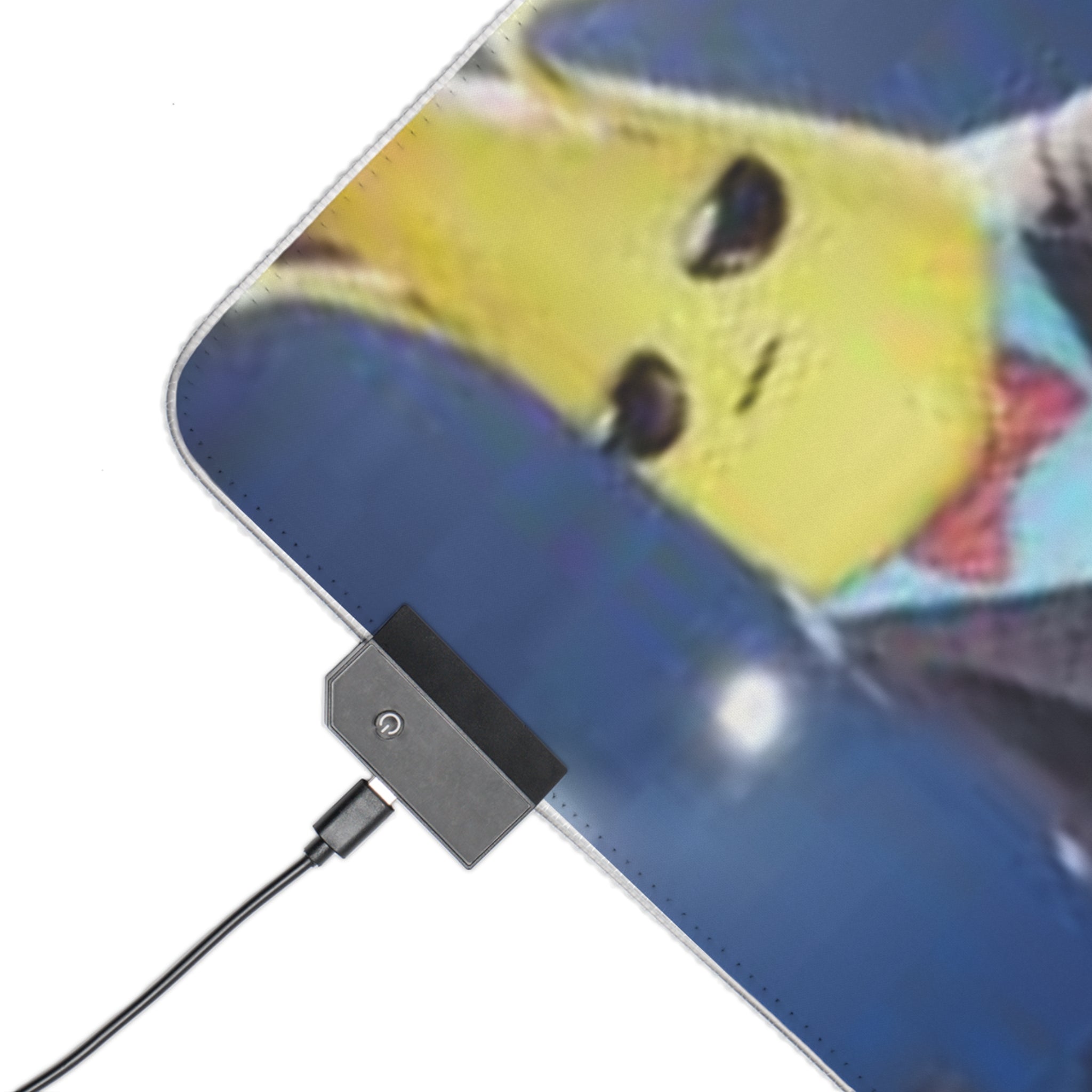 LED Gaming Mouse Pad — RGB Extended Desk Mat with Fortnite & Shooter Character Design