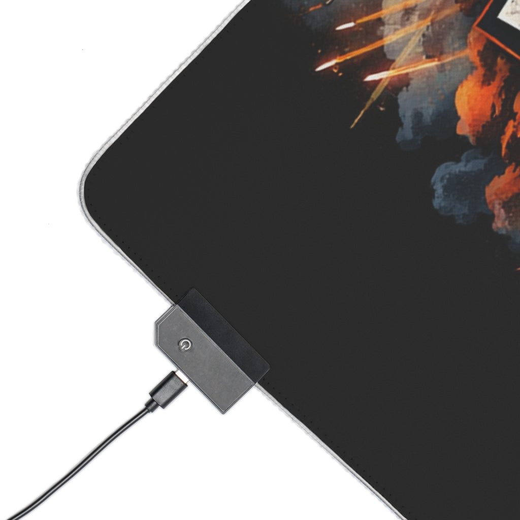 LED Gaming Mouse Pad — "Where We Dropping?" Battle Royale RGB Desk Mat