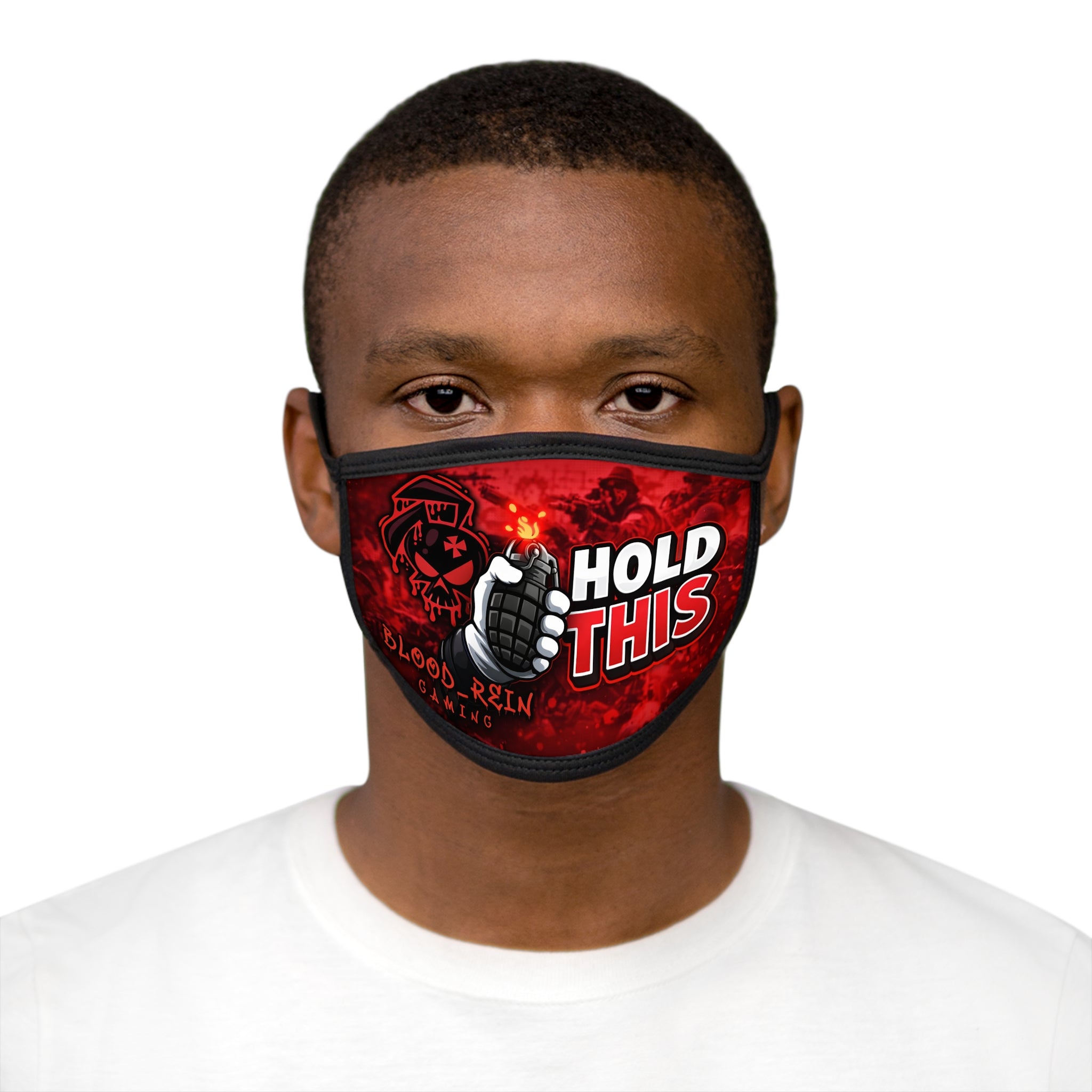 Hold This Face Mask — Blood Reign Gaming Red Grenade Gamer Mask