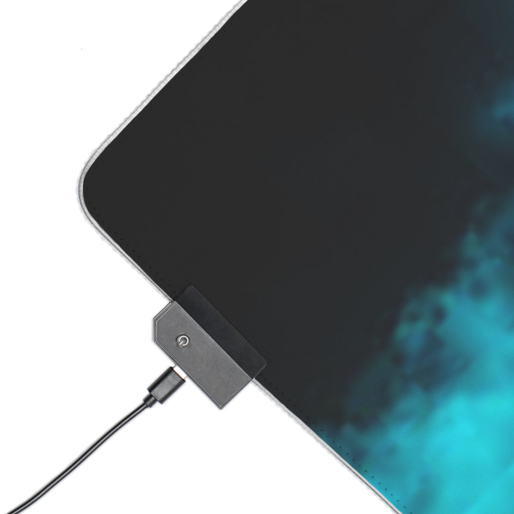 Retro Grid LED Gaming Mouse Pad — RGB Extended Desk Mat with Neon Vaporwave Design