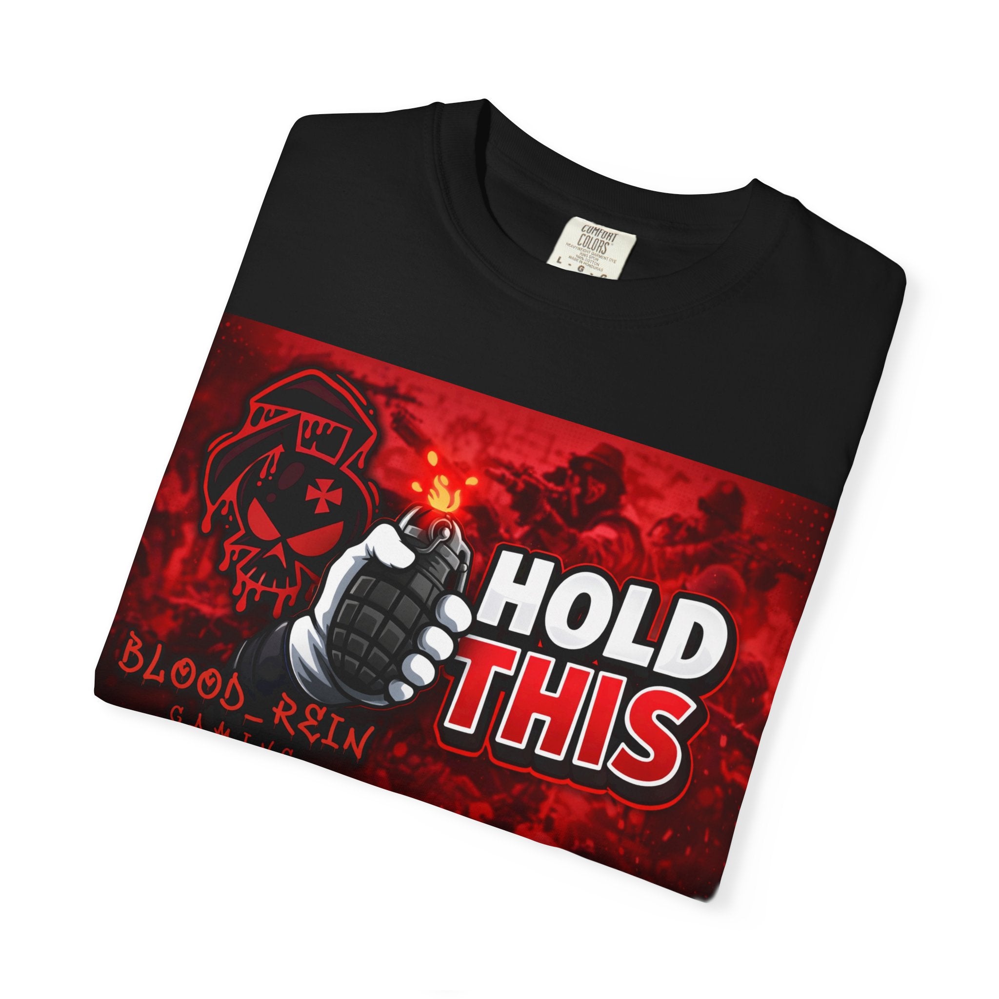 Hold This Graphic T-Shirt — Red Grenade Gamer Tee