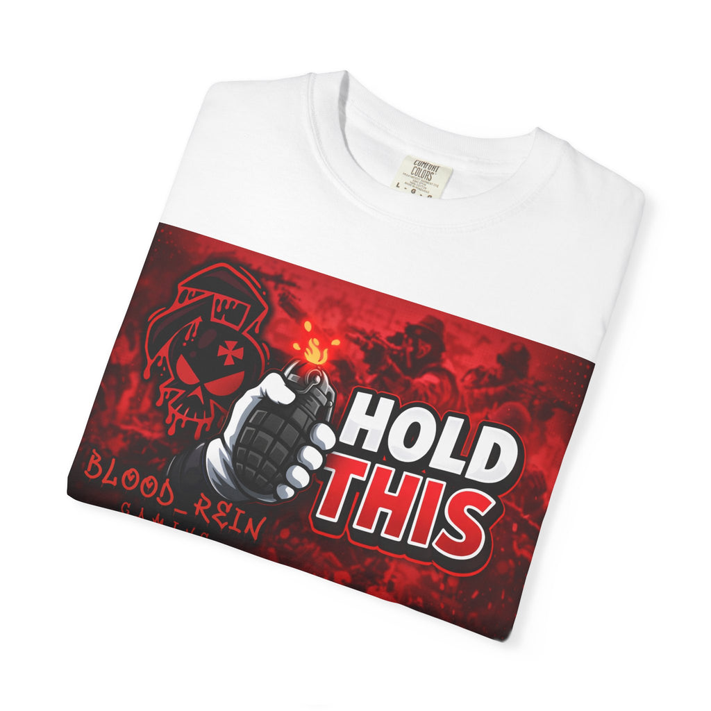 Hold This Graphic T-Shirt — Red Grenade Gamer Tee