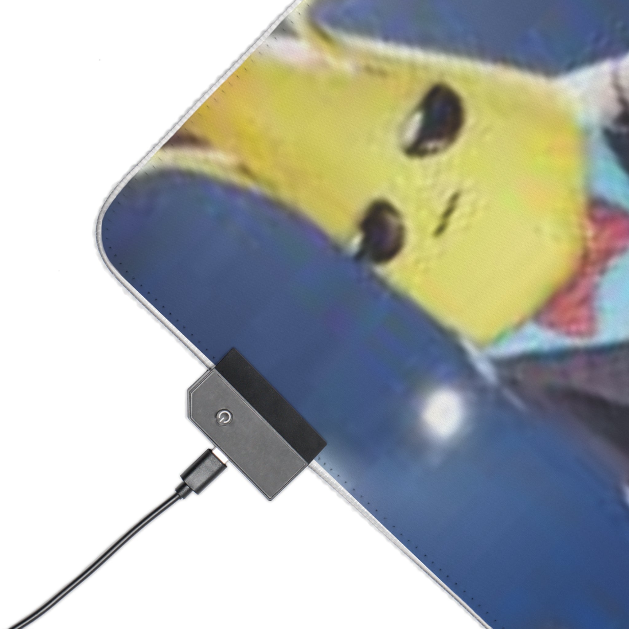 LED Gaming Mouse Pad — RGB Extended Desk Mat with Fortnite & Shooter Character Design