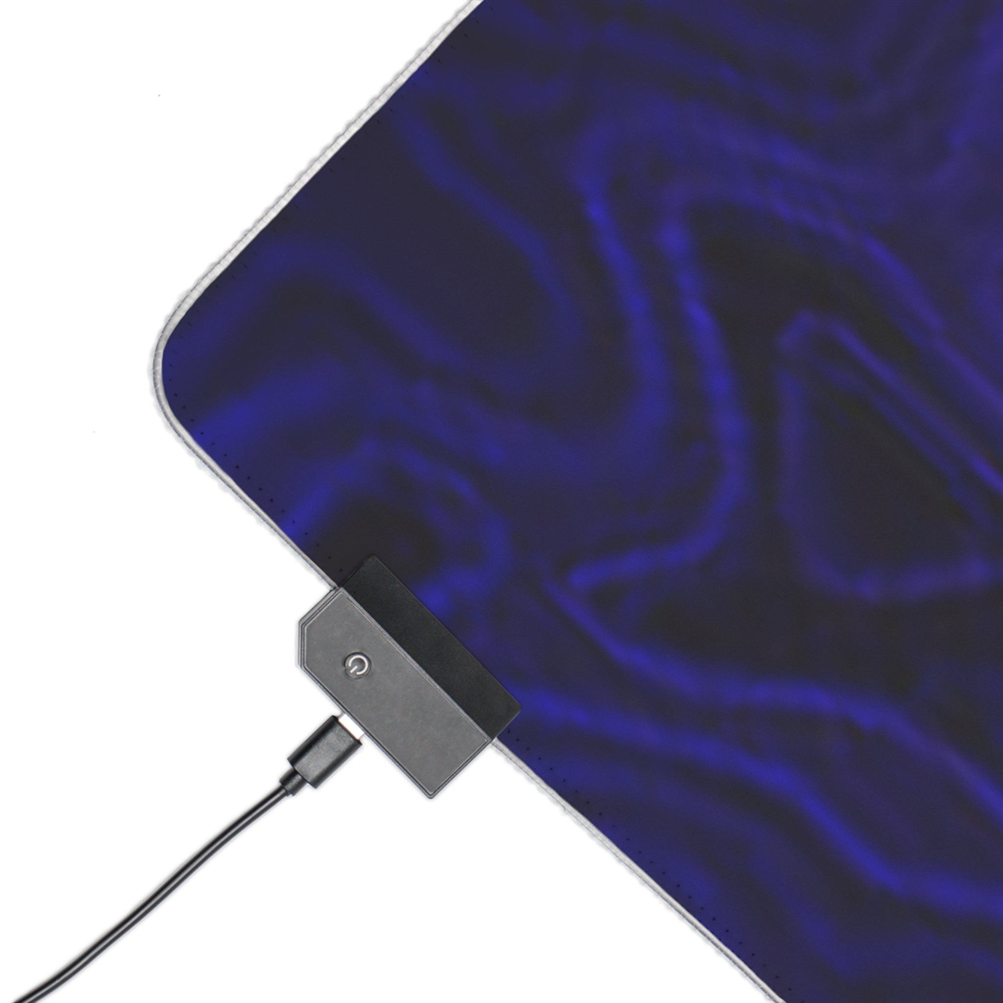 RGB Contour Gaming Mouse Pad — Large LED Desk Mat with Topographic Purple Design
