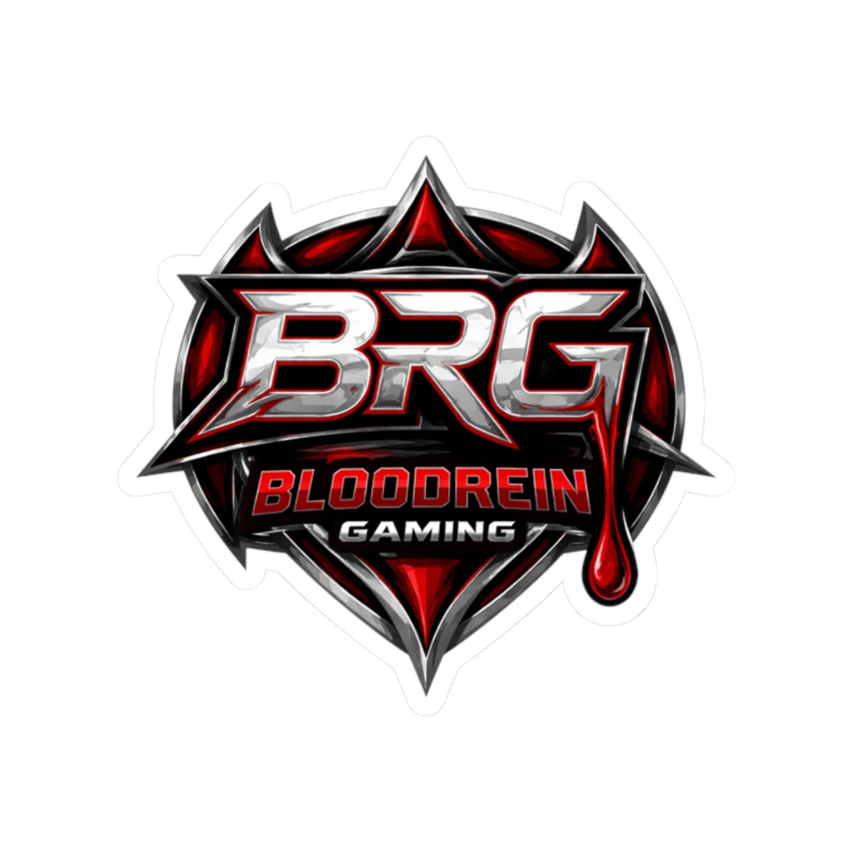 BloodRein Gaming BRG Kiss-Cut Sticker — Red & Black Esports Logo Decal