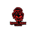 Gaming Skull Logo Sticker — "Blood_Rein Gaming" Kiss-Cut Laptop Decal