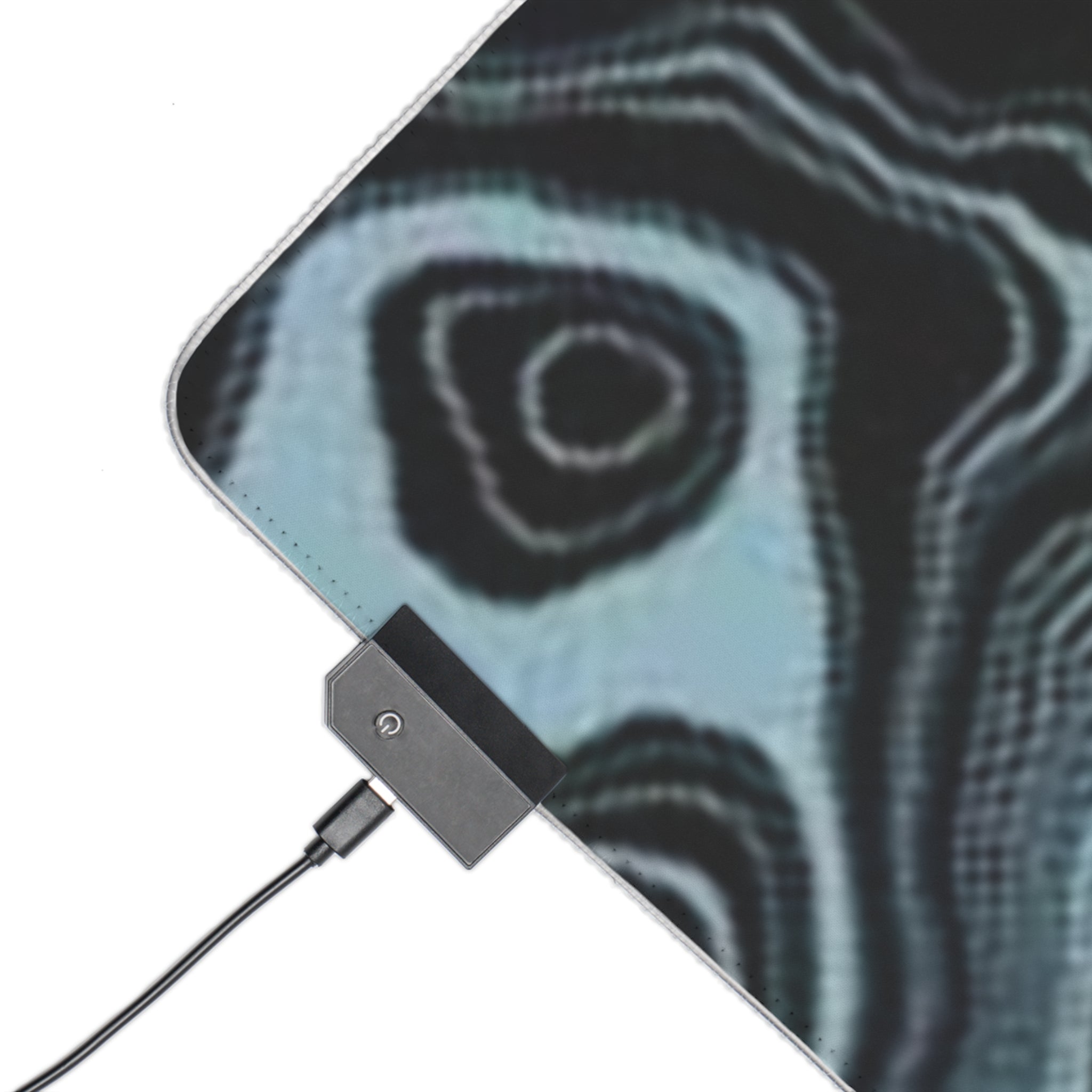 LED Gaming Mouse Pad — RGB Large Desk Mat with Abstract Topographic Design