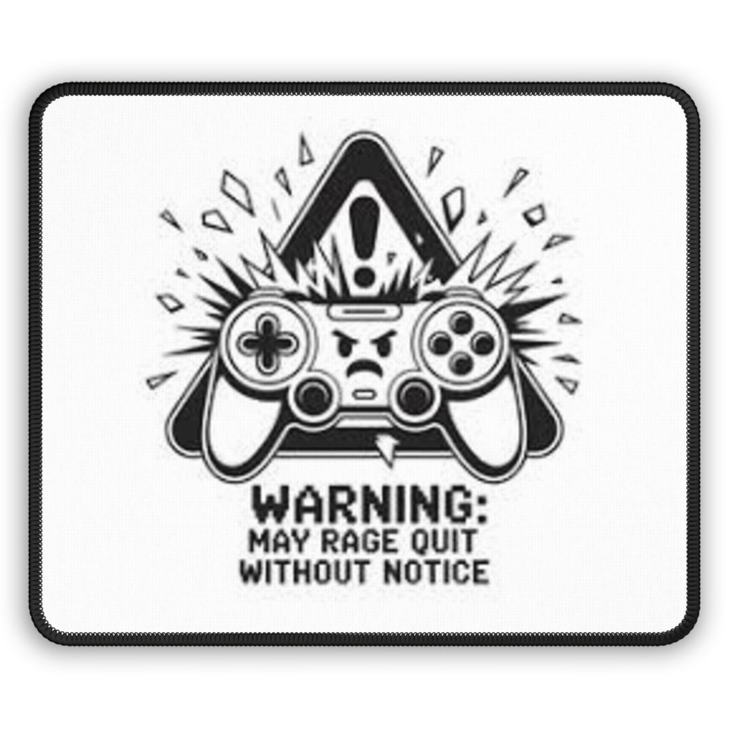 Gaming Mouse Pad — "Warning: May Rage Quit Without Notice" Controller Design