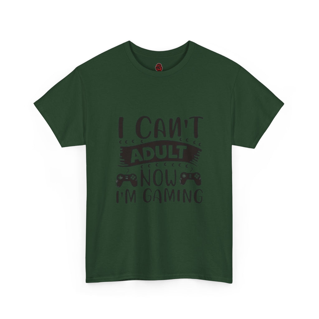 Gaming T-Shirt — "I Can't Adult Now, I'm Gaming" Funny Gamer Tee