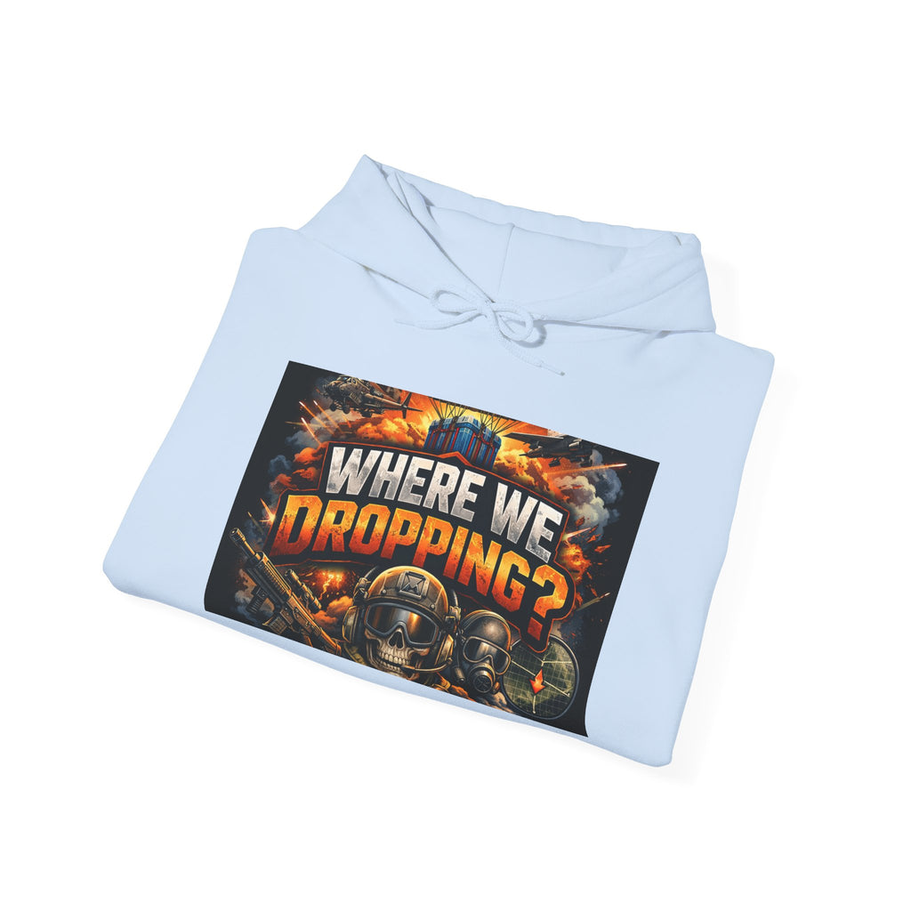 Gaming Hoodie — "Where We Dropping?" Battle Royale Pullover