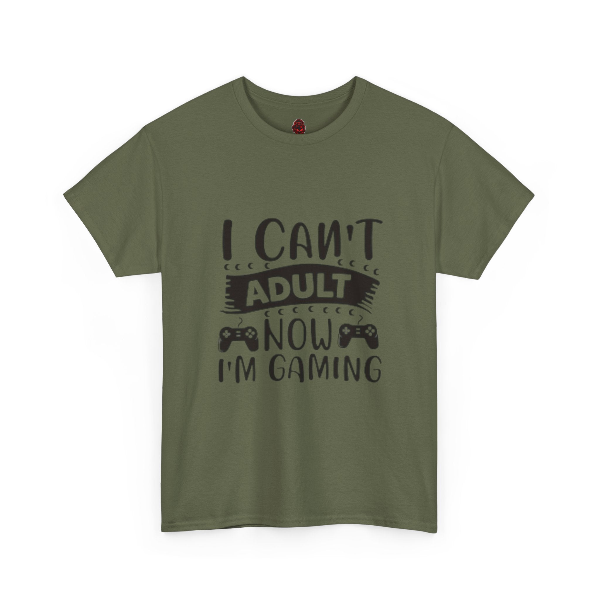 Gaming T-Shirt — "I Can't Adult Now, I'm Gaming" Funny Gamer Tee