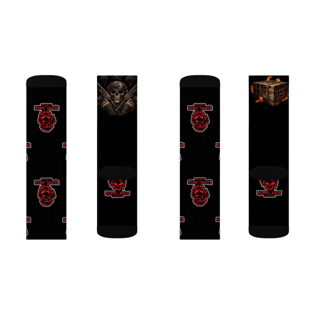 Gaming Crew Socks — “Drop. Kill. Repeat.” Sublimated Tactical Design