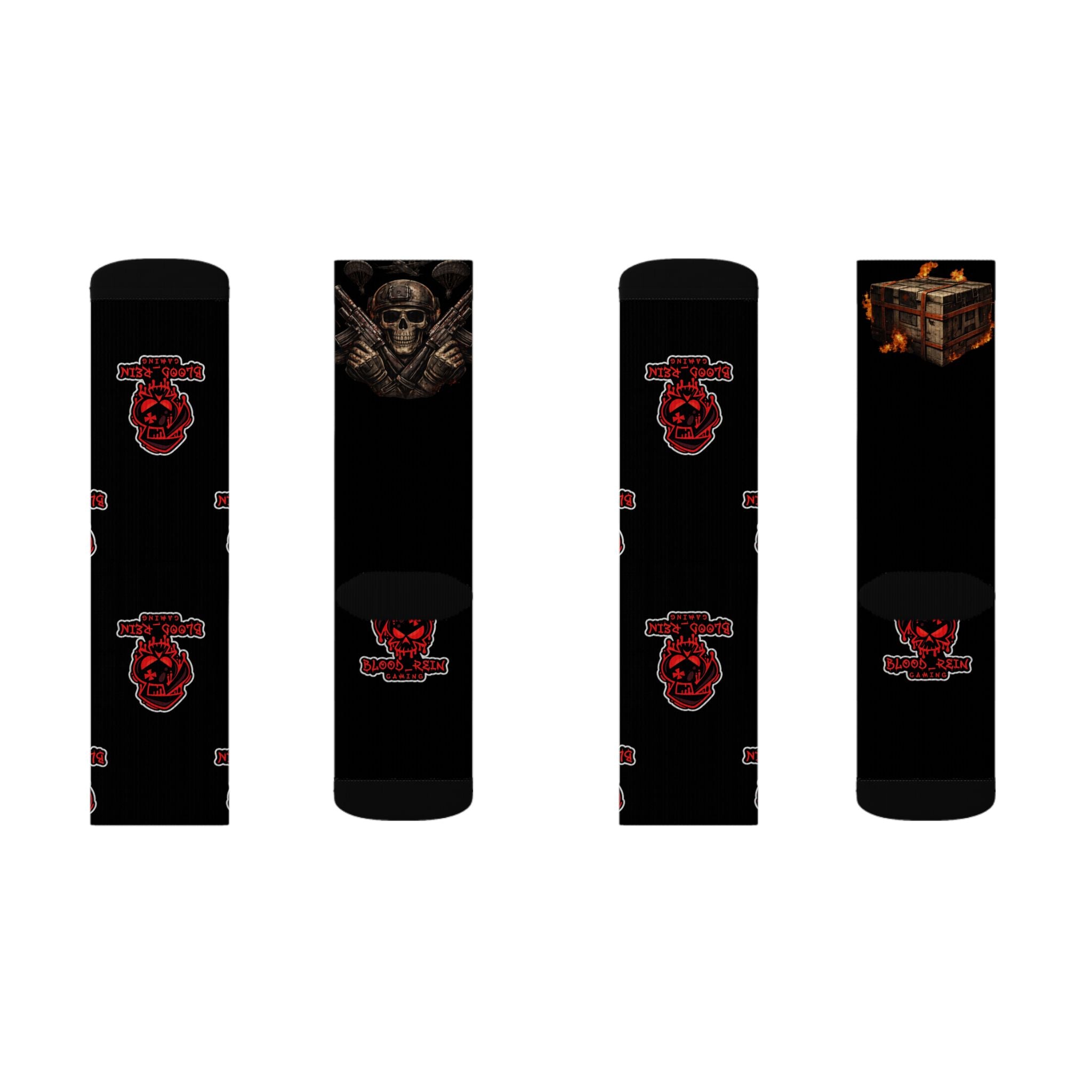 Gaming Crew Socks — “Drop. Kill. Repeat.” Sublimated Tactical Design