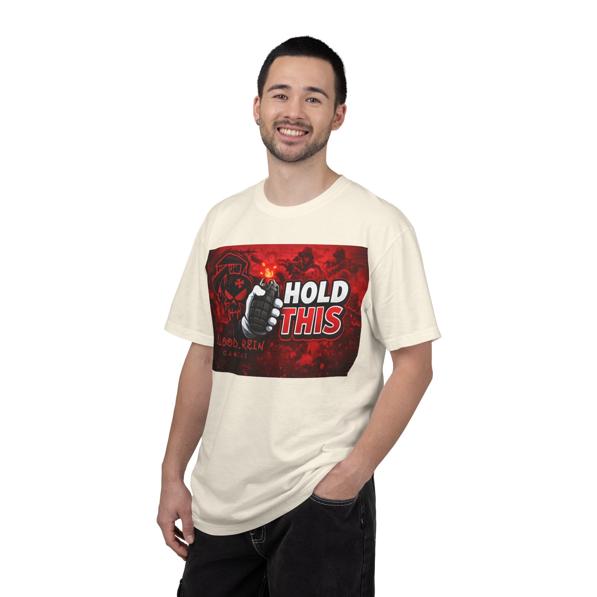 Hold This Graphic T-Shirt — Red Grenade Gamer Tee