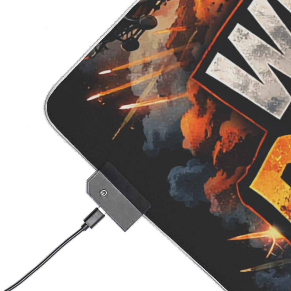 LED Gaming Mouse Pad — "Where We Dropping?" Battle Royale RGB Desk Mat