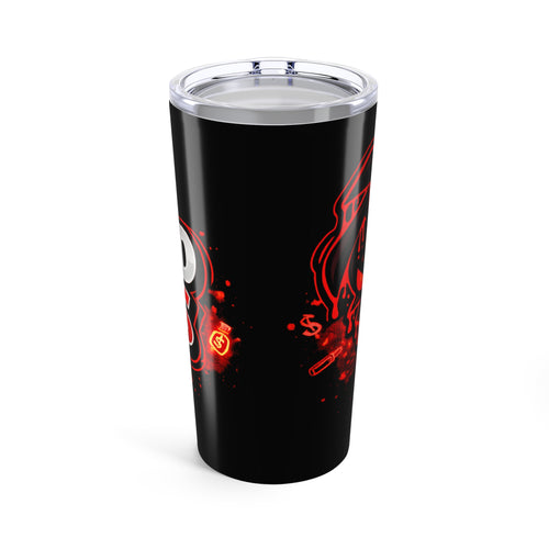 20oz Gaming Tumbler — 'Hold The Grenade' Red Flame Design