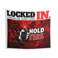 Gaming Wall Tapestry — "Locked In. Hold This" Streamer Banner (BloodReign Gaming)
