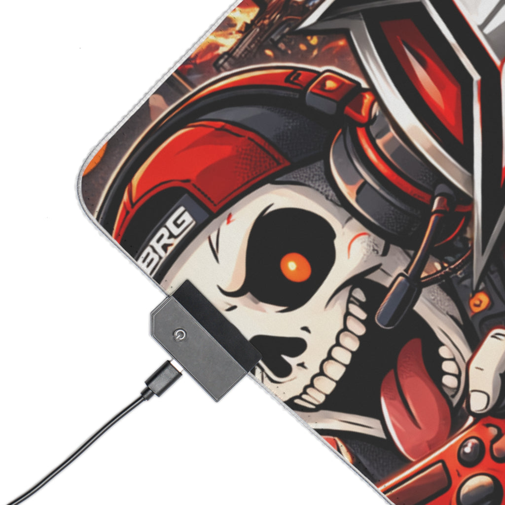 RGB LED Gaming Mouse Pad — Bloodreign Skull Esports Desk Mat
