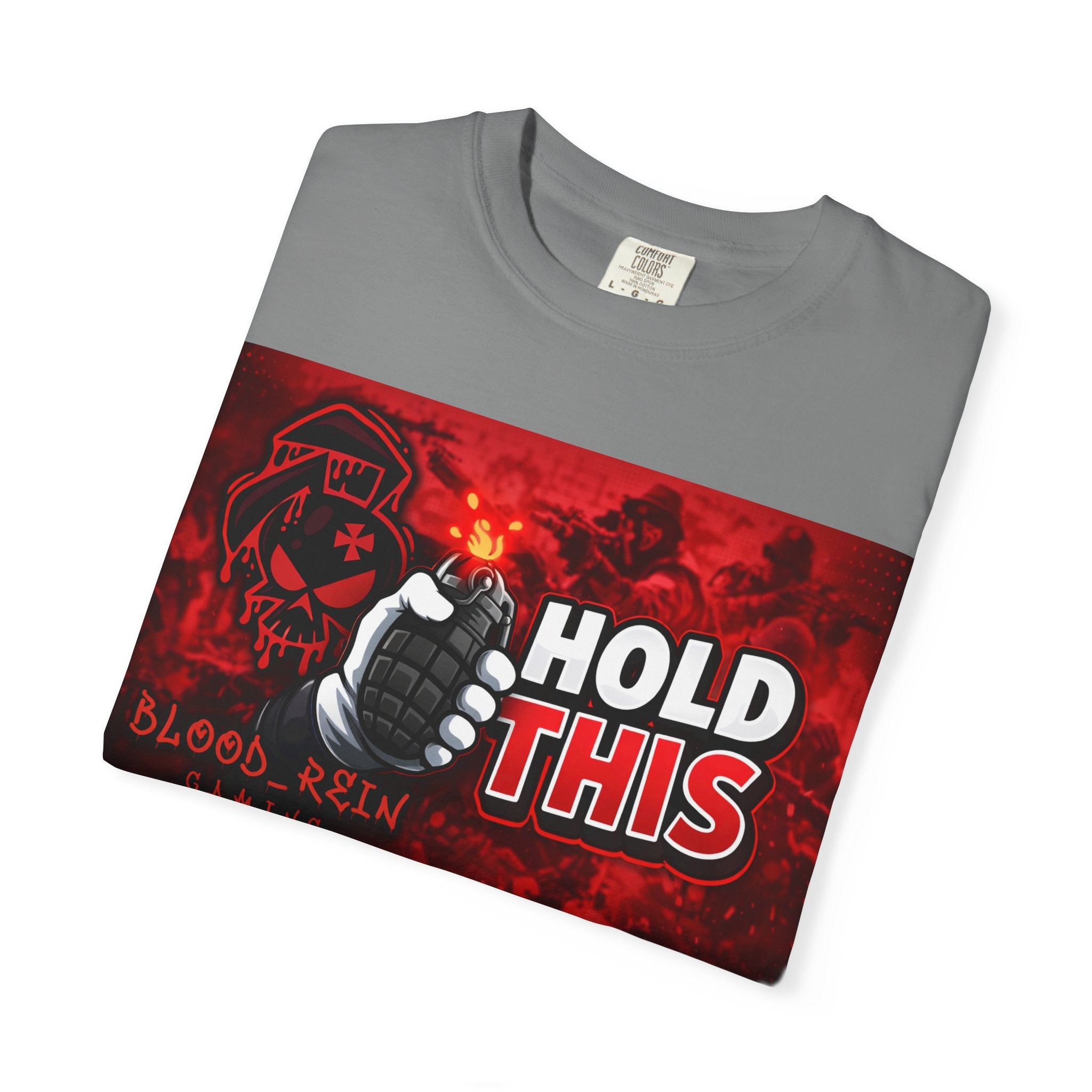 Hold This Graphic T-Shirt — Red Grenade Gamer Tee