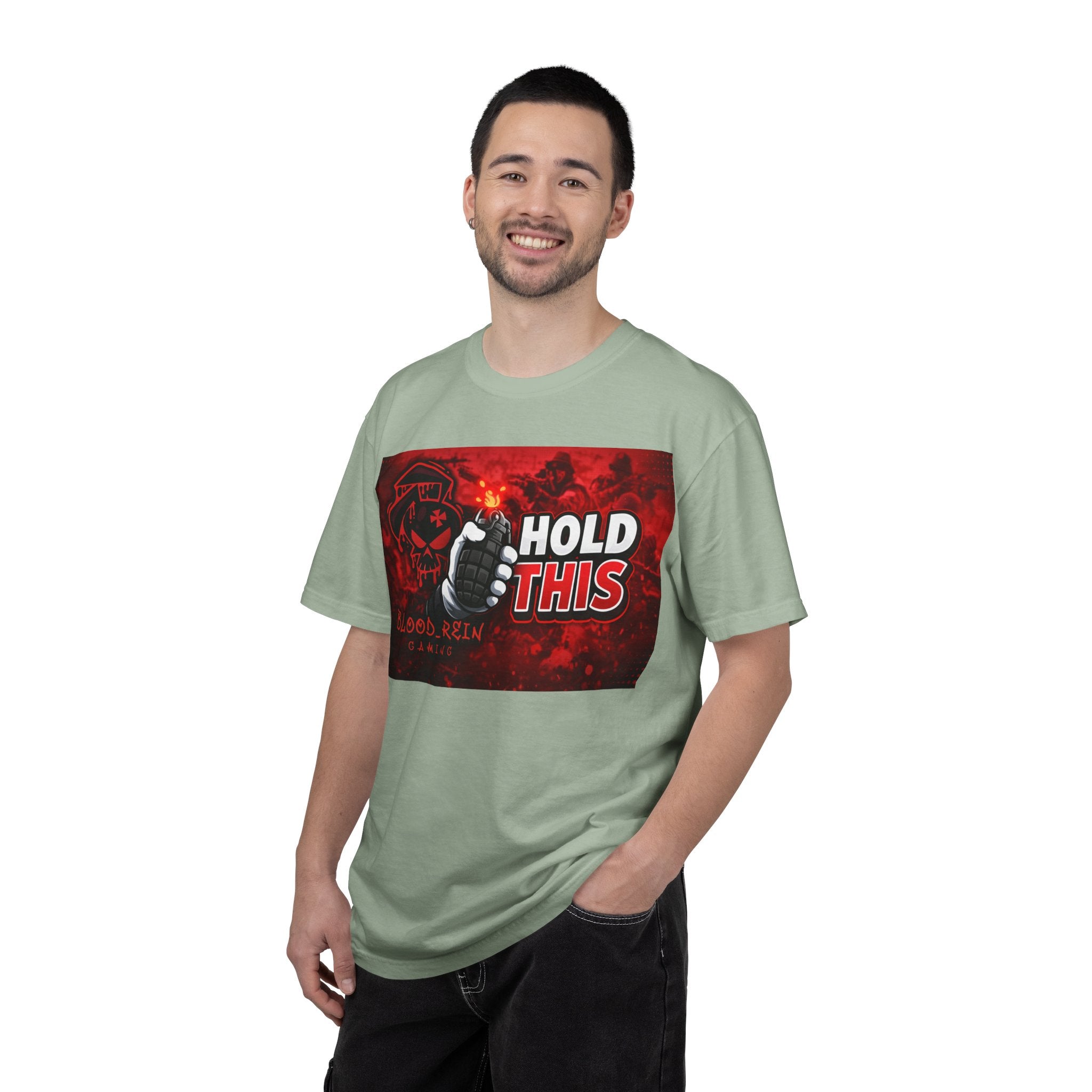 Hold This Graphic T-Shirt — Red Grenade Gamer Tee