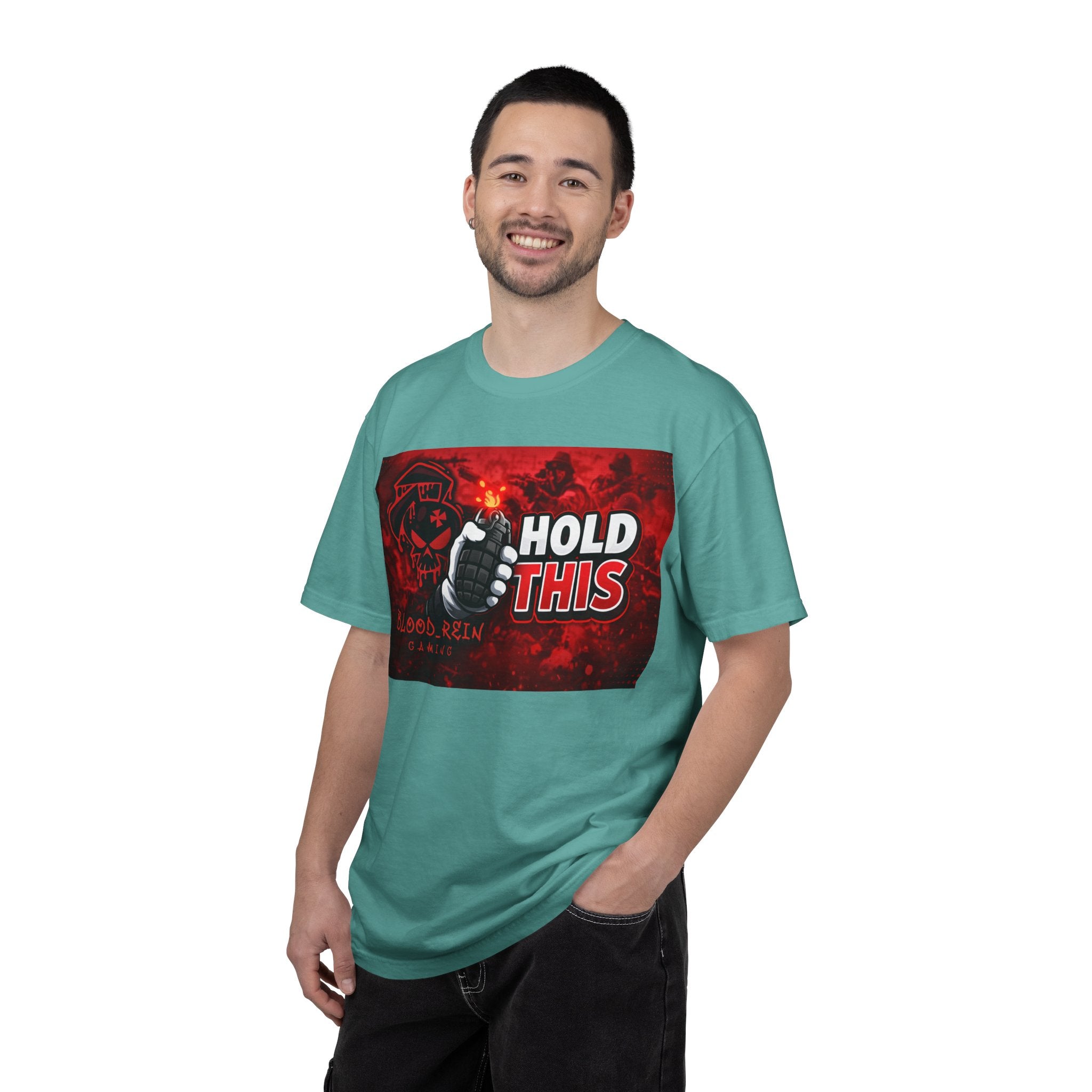 Hold This Graphic T-Shirt — Red Grenade Gamer Tee