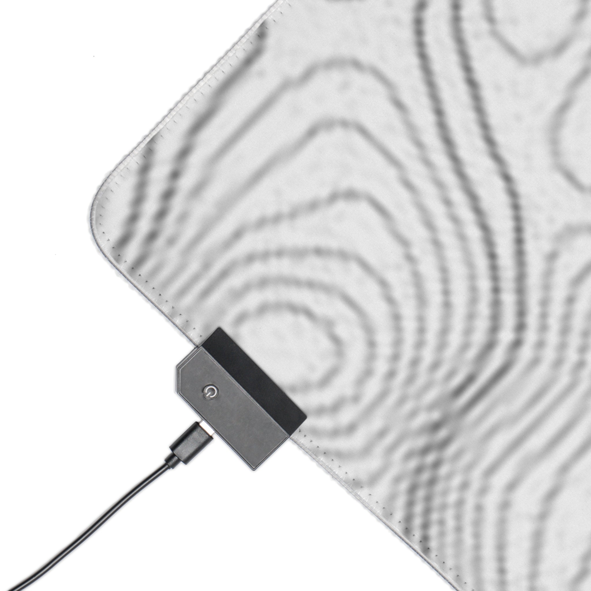 LED Gaming Mouse Pad — Topographic Contour RGB Desk Mat for PC Gamers