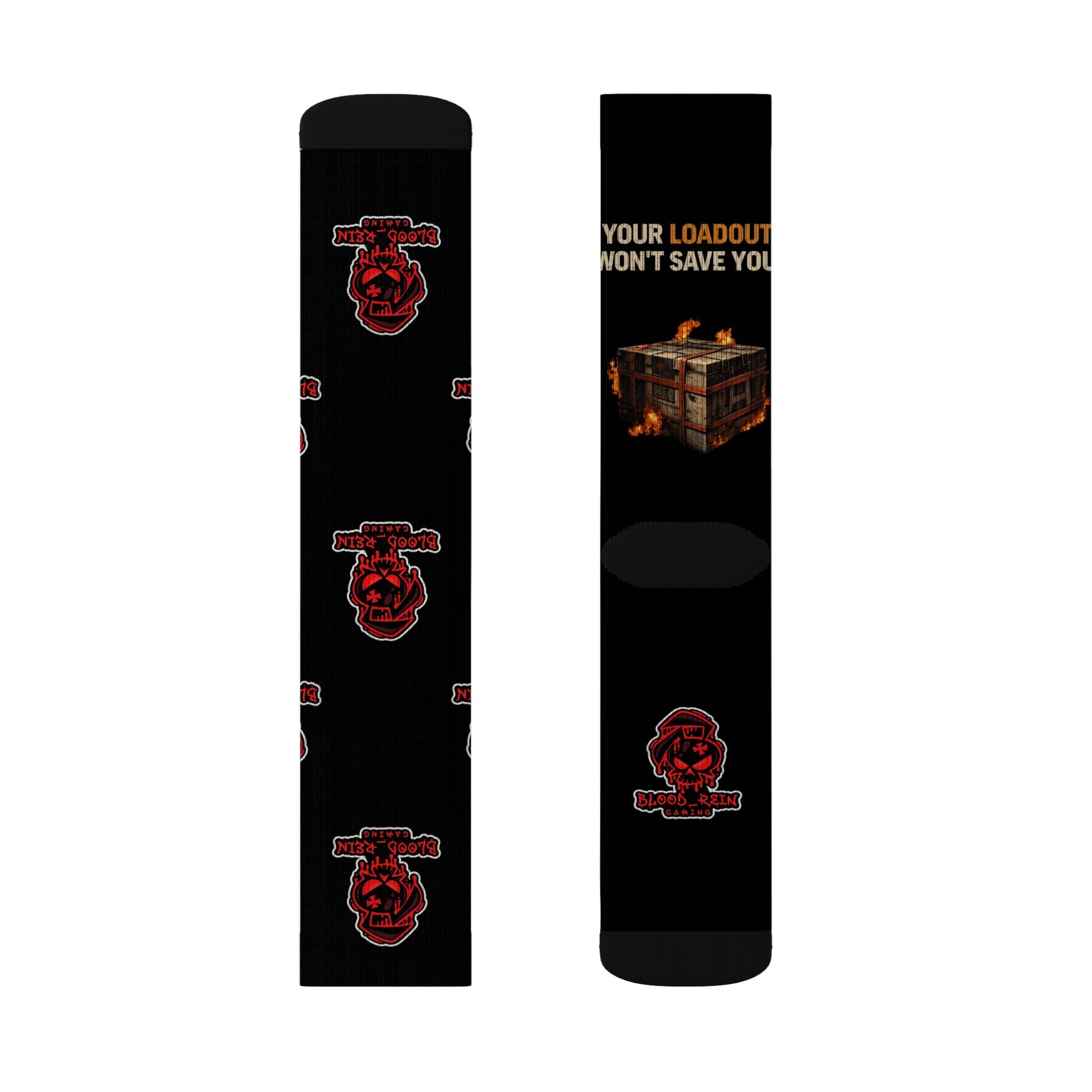 Gaming Crew Socks — “Drop. Kill. Repeat.” Sublimated Tactical Design