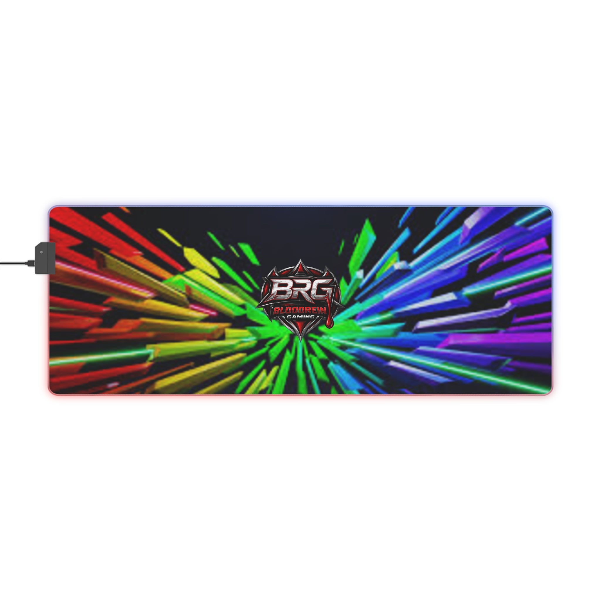 RGB LED Gaming Mouse Pad — Explosive Neon Burst Design