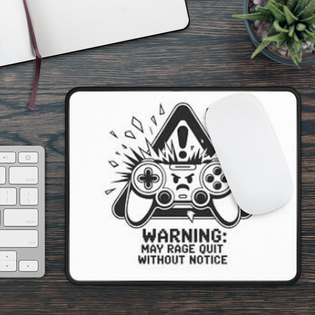 Gaming Mouse Pad — "Warning: May Rage Quit Without Notice" Controller Design