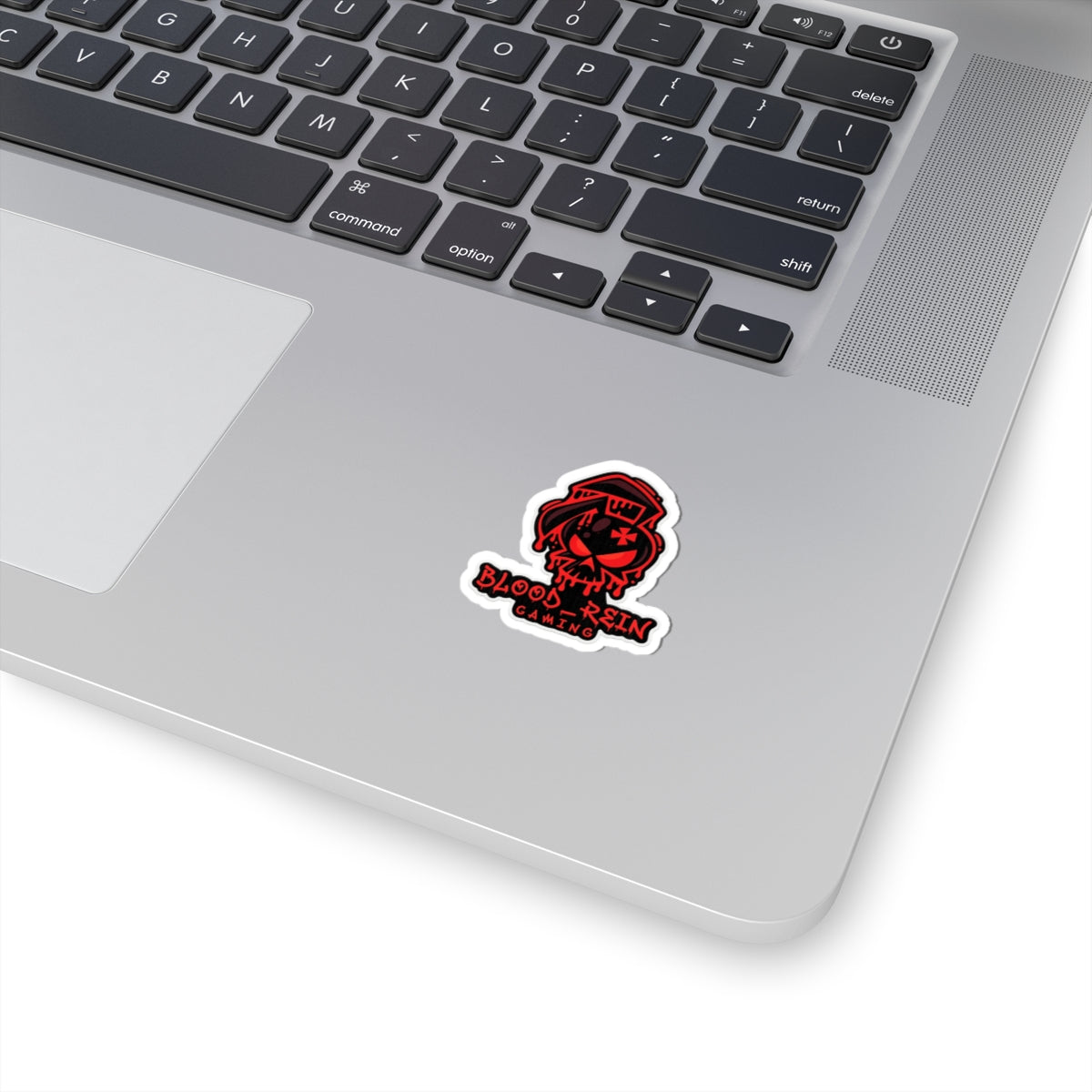 Gaming Skull Logo Sticker — "Blood_Rein Gaming" Kiss-Cut Laptop Decal