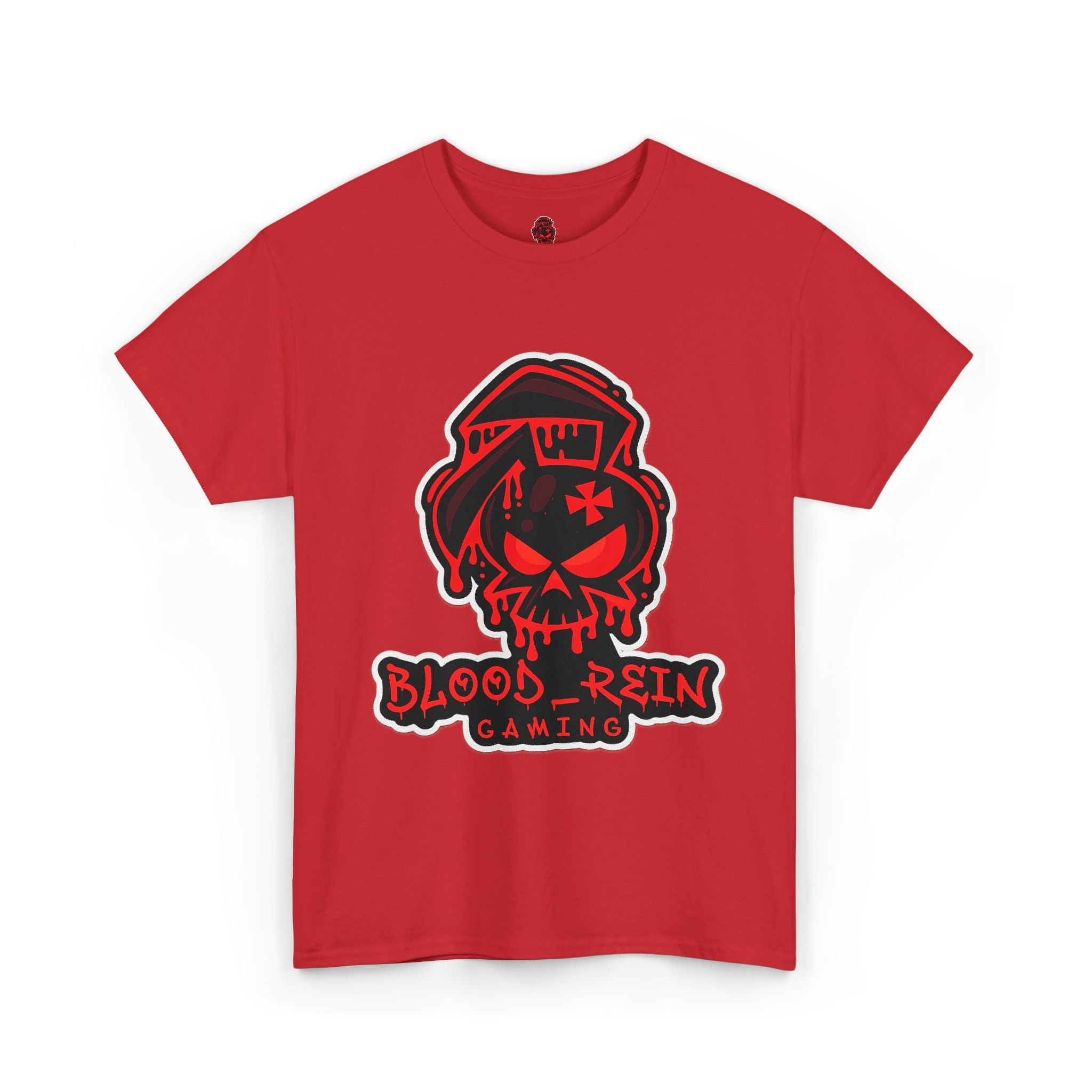 Gaming Tee — Blood Rein Skull Logo "Just Stream" Shirt