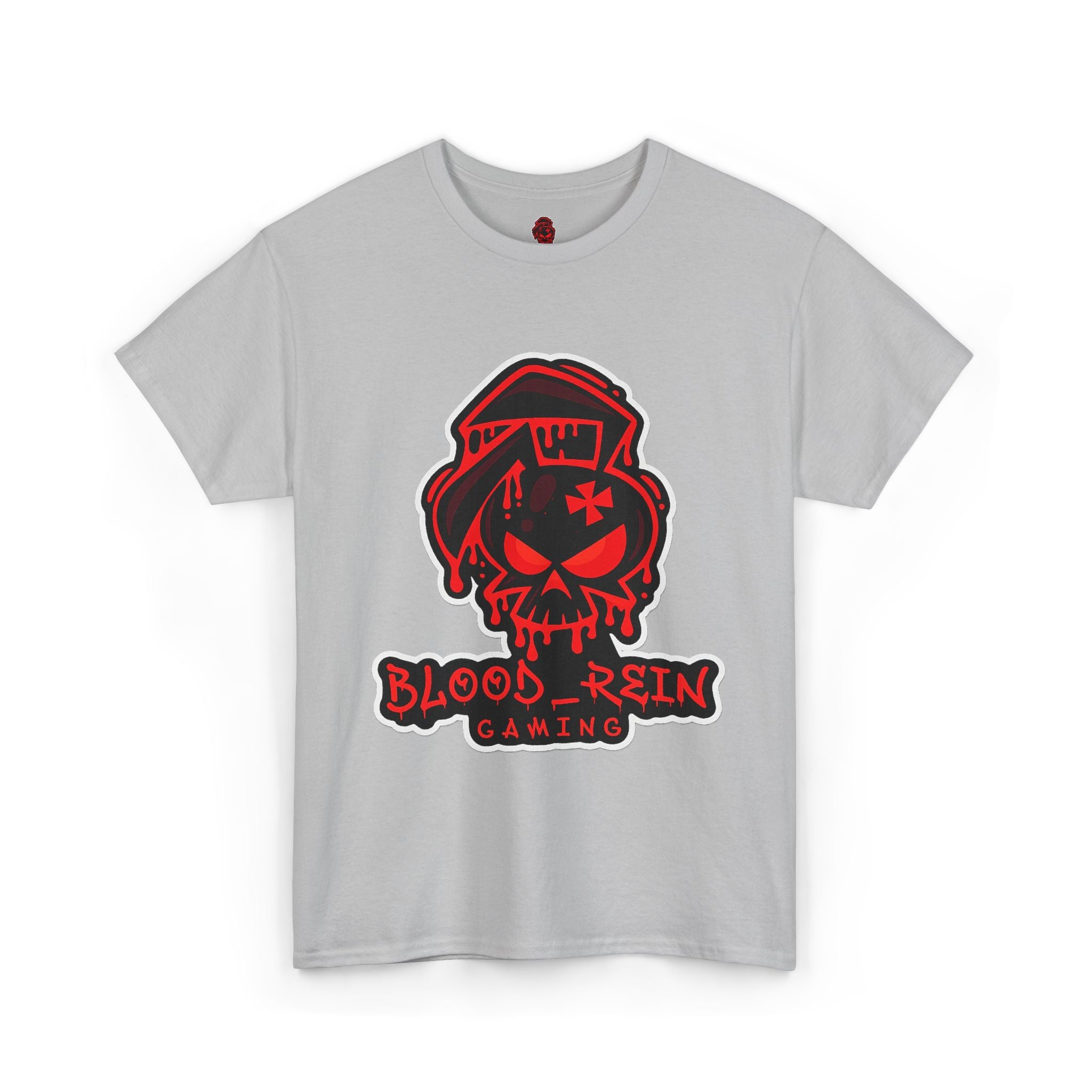 Gaming Tee — Blood Rein Skull Logo "Just Stream" Shirt