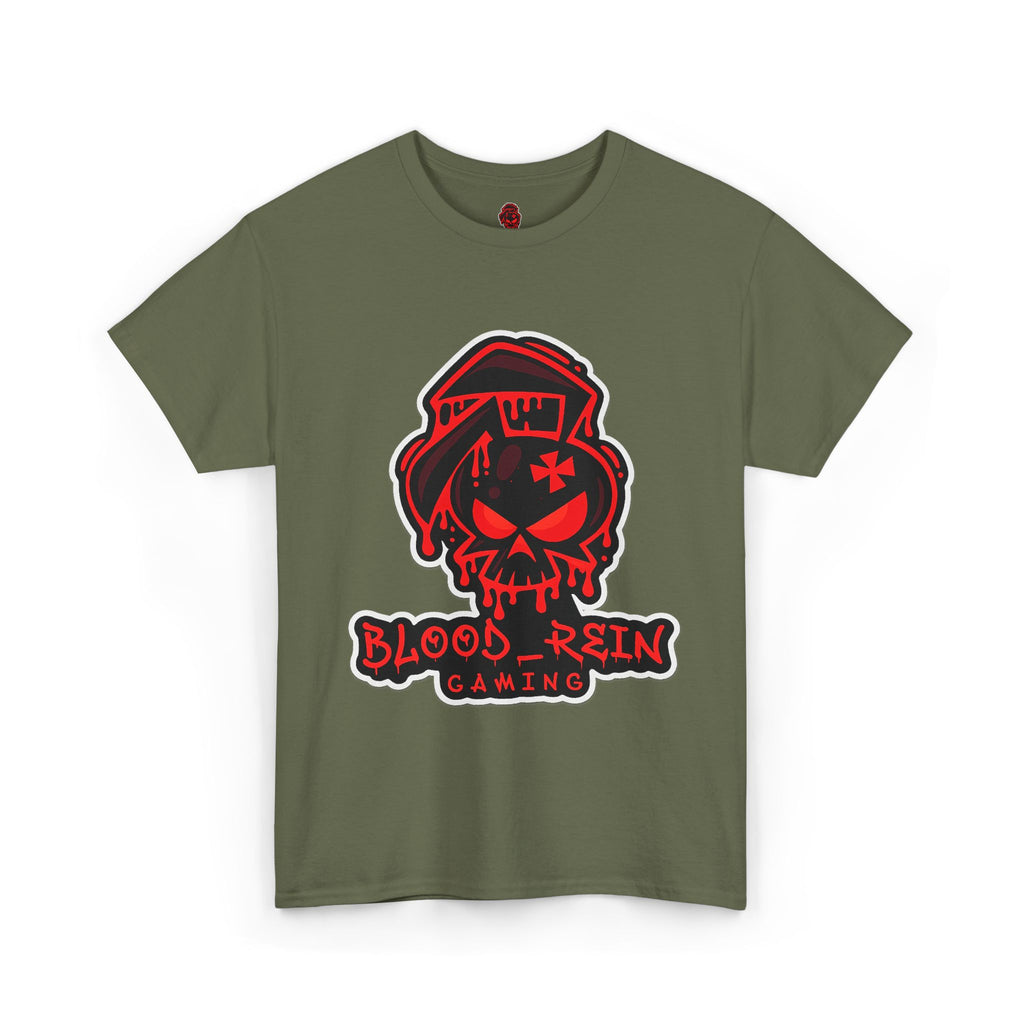 Gaming Tee — Blood Rein Skull Logo "Just Stream" Shirt